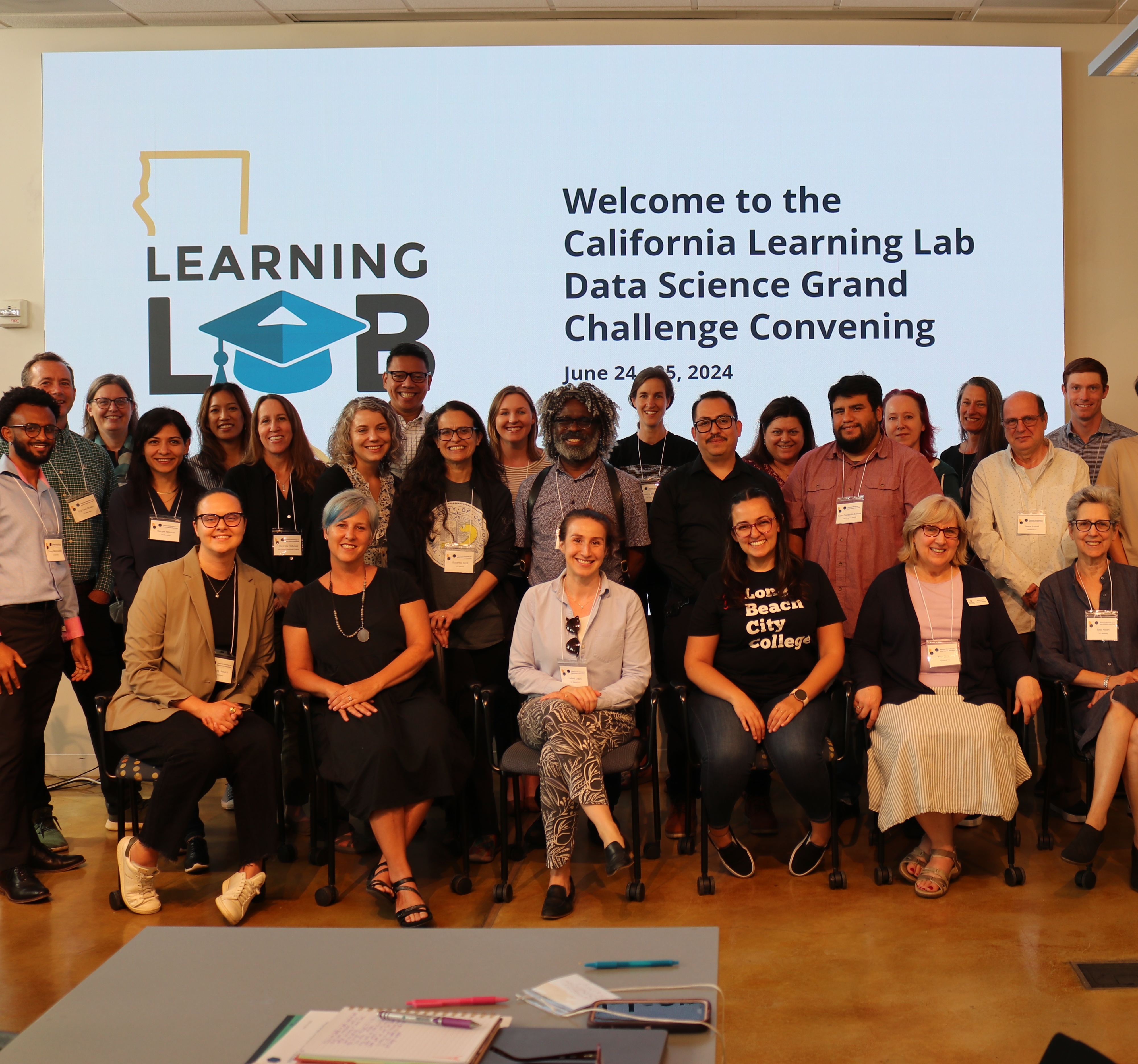 California Learning Lab Grant recipients gathered and posing together at the 2024 National Workshop for Data Science Education