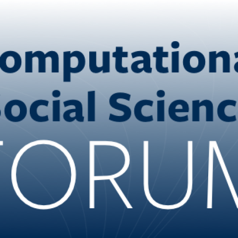 Graphic with blue and white gradient background and text "Computational Social Science Forum"