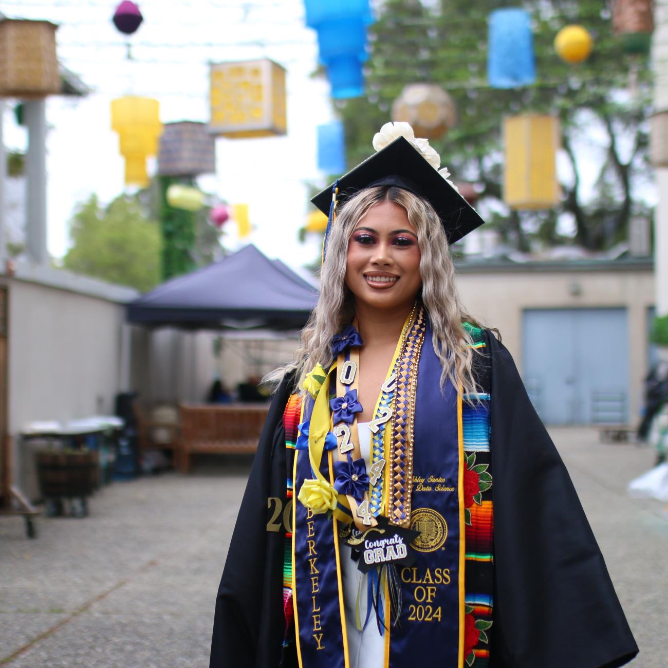 Ashley Santos is a UC Berkeley student graduating with a degree in data science.