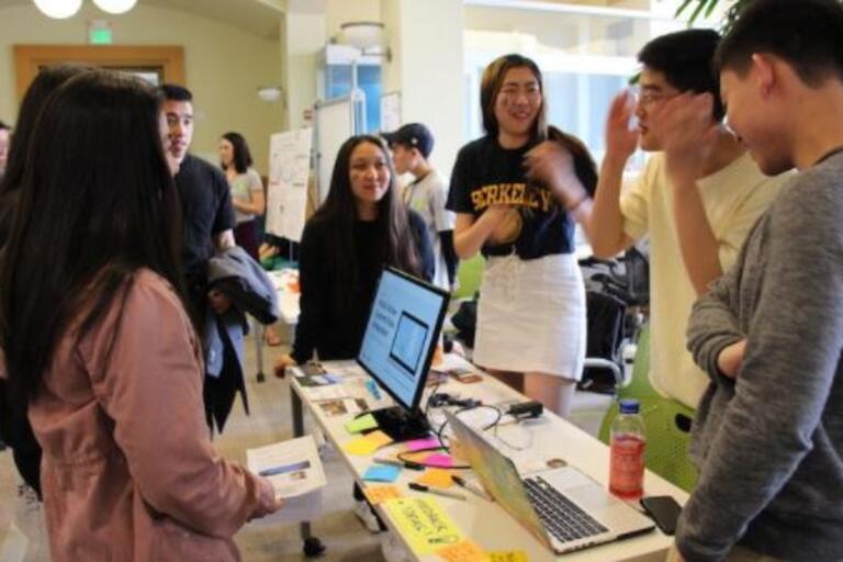 students at cal day