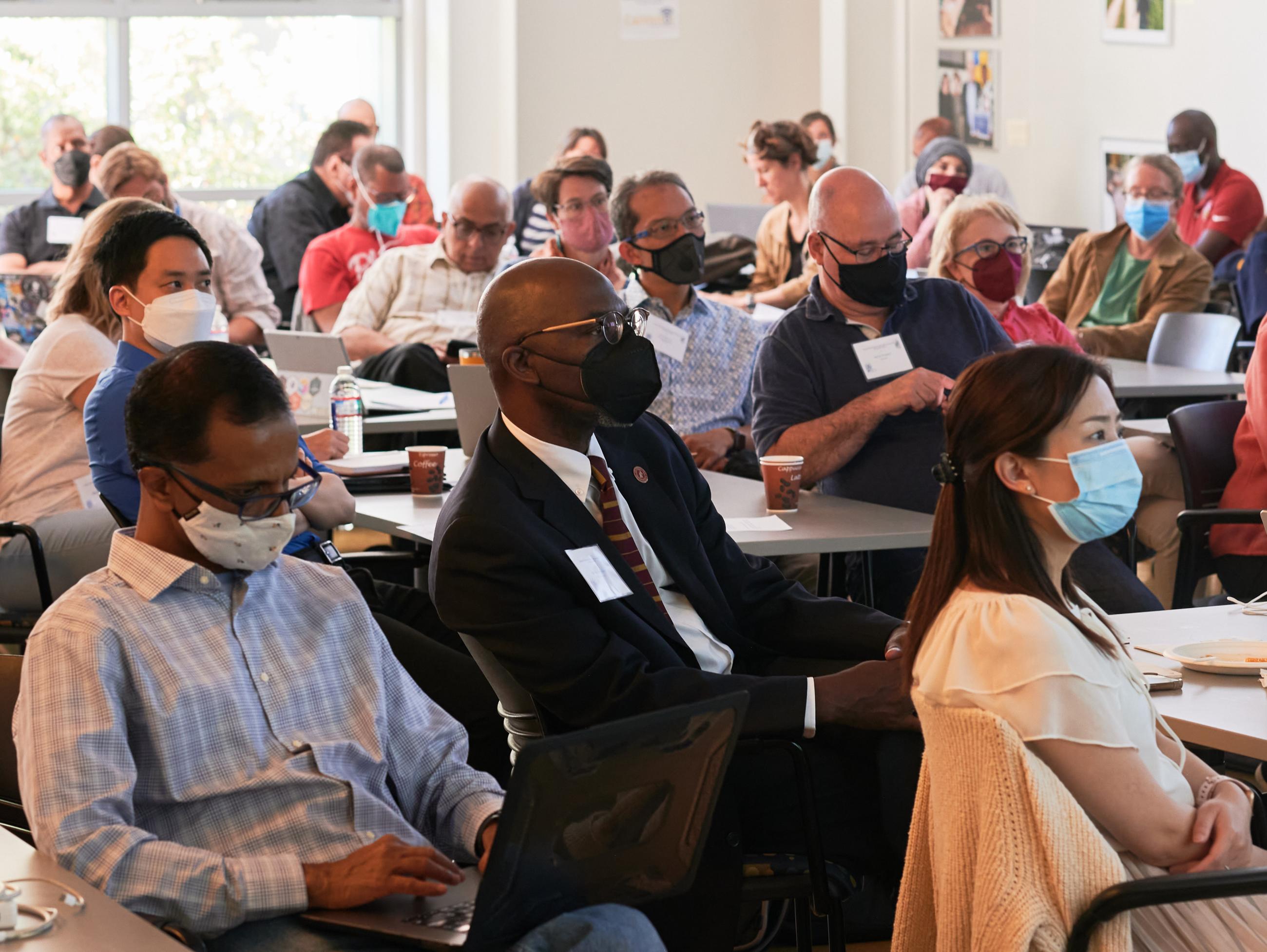 S. Keith Hargrove (center), provost and senior vice president of academic affairs at Tuskegee University, at the National Workshop on Data Science Education. (Photo/ KLCfotos)