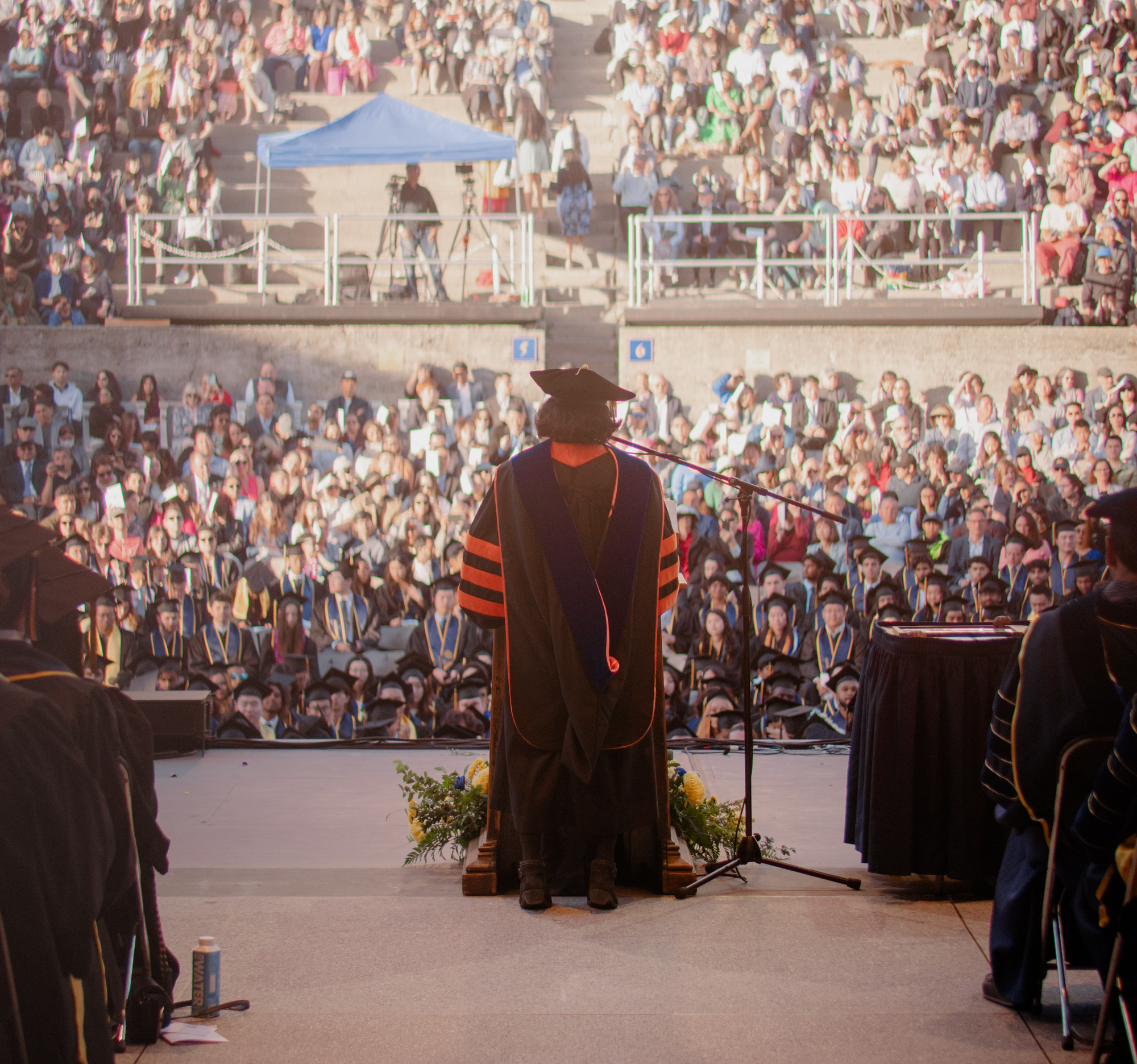 CDSS Commencement: Jennifer Chayes address graduates from the podium