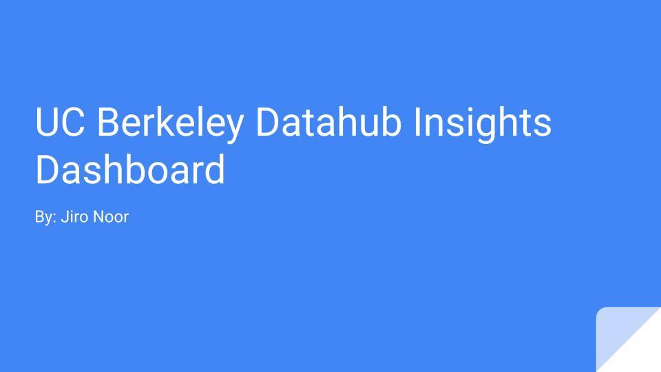 Datahub Discovery Dashboard - Spring 2023 Discovery Project