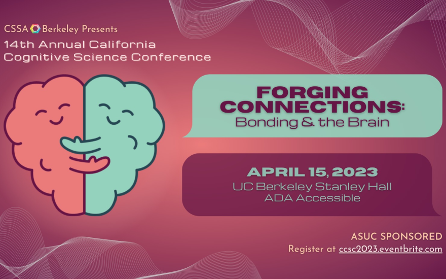 Graphic of the April 15 "Forging Connections: Bonding & the Brain" Event