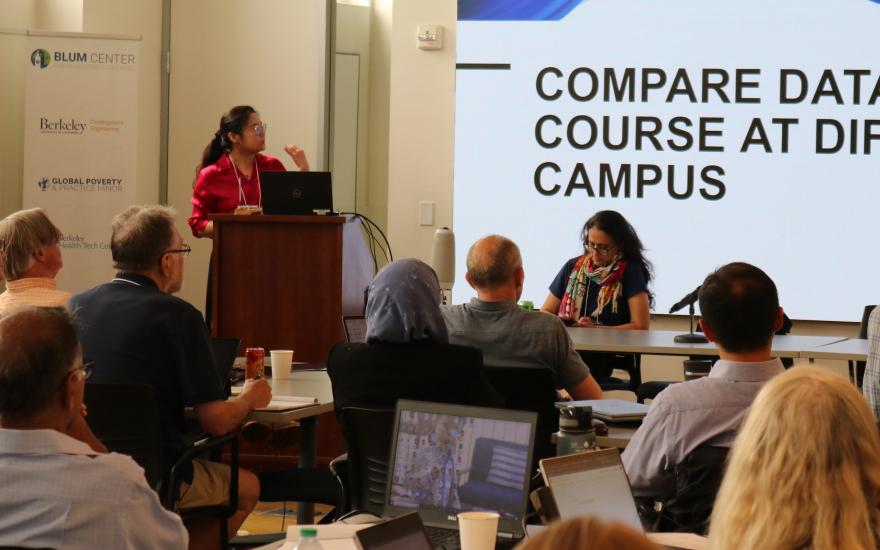 An El Camino Community College expert speaks at the National Workshop on Data Science Education in June 2024.