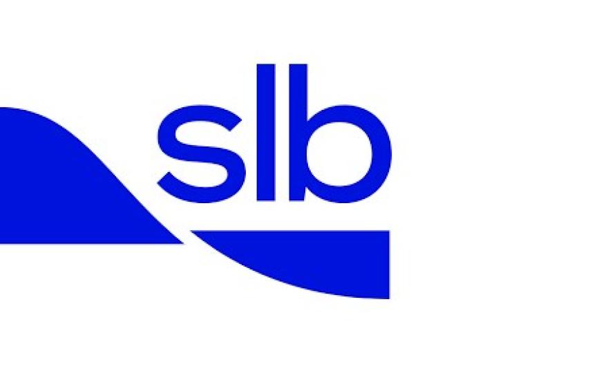 Blue SLB logo against white background