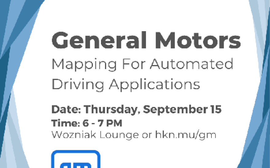 Poster with blue graphics on edge of frame and event info text in center