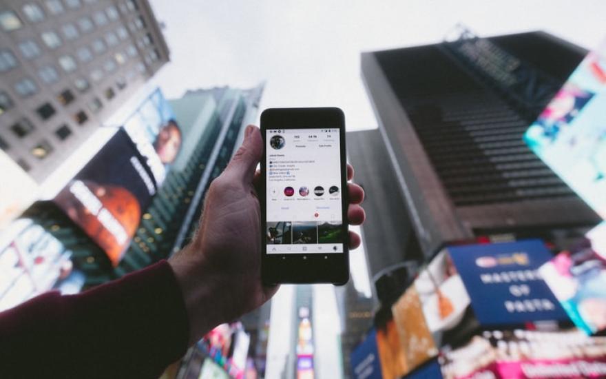 mobile phone in a hand
