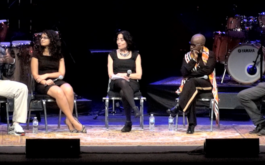 panel sitting on a stage